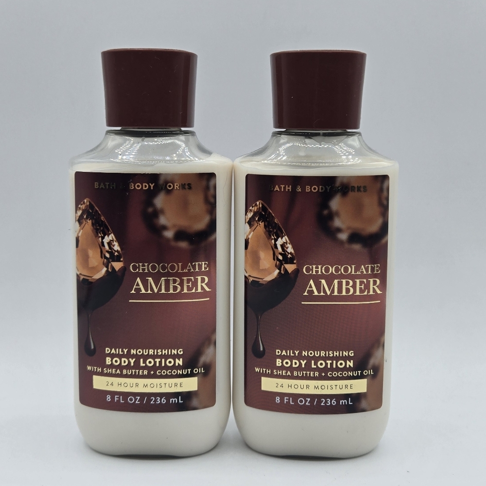 Bath and Body Works Chocolate Amber Daily Nourishing Body Lotion Bundle Set - Picture 1 of 5